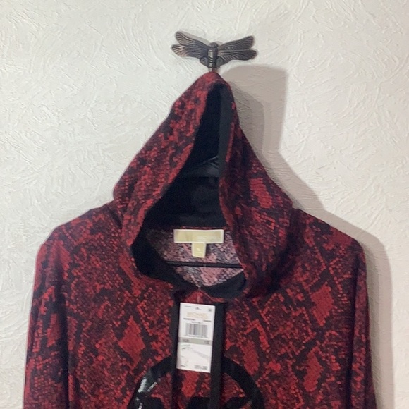 Michael Kors NWT - Sz 1X - Red snake print Dress w/ Logo on front & Hoodie - Picture 7 of 7
